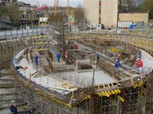 Завершился последний этап строительства фундамента башни А комплекса Mirax Plaza в Киеве